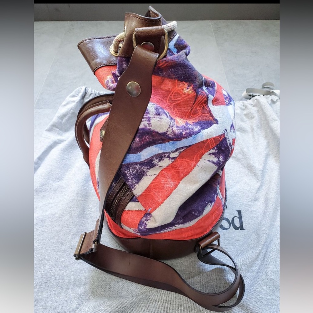 Vivienne Westwood large bag one shoulder backpack handbag Union Jack 🇬🇧 print